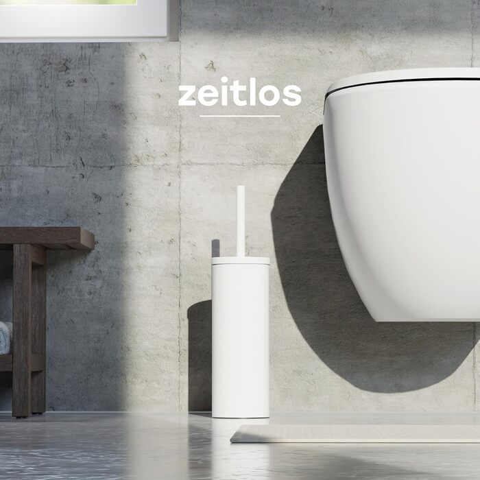 Щітка для унітазу з нержавіючої сталі та силікону з дискретним тримачем, антибактеріальна, з бризгозахистом