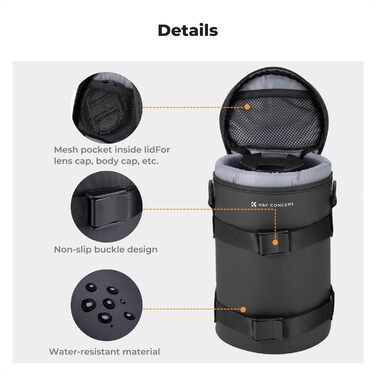 Чохол для об'єктива K&F Concept, водонепроникний, XL, для DSLR/SLR