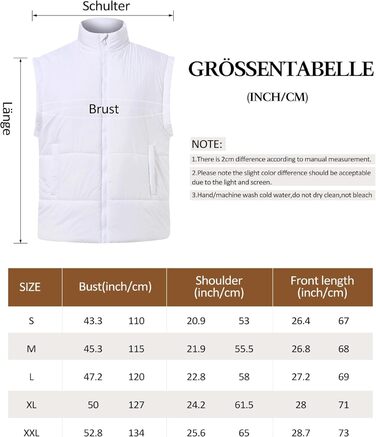 Легка степкова жилетка Daen Weste з коміром-стійкою для активного відпочинку, осінь/зима, розміри S-XXL (білий, M)