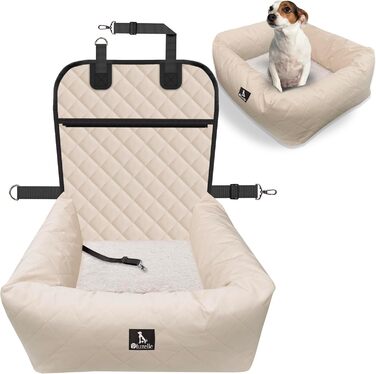 Bluzelle 2-in-1 Dog Car Seat & Bed - Oxford Fabric, Washable, Non-Slip - for Small & Medium Dogs