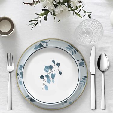 Набір столових приборів Herogo на 6 осіб (36 предметів) з нержавіючої сталі, з ножем для стейка, для дому/ресторану, миюча в посудомийній машині (квадратний)