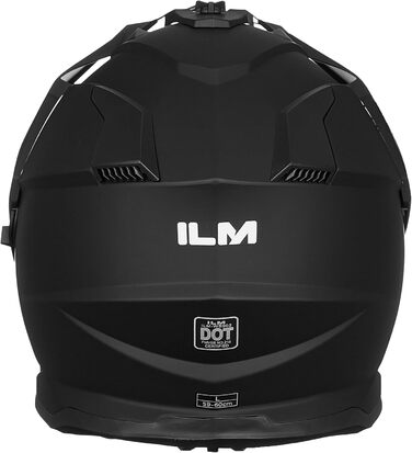 Мотошолом ILM Dual Sport Adventure з сонцезахисним склом, Pinlock, для кросу, квадроциклів, сертифікат ECE, модель WS902, розмір L, матовий чорний