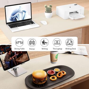 Підкладка для столу Aothia з натурального корку та PU-шкіри, 65x35 см, бежева