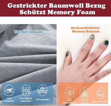 Підкови для ліжка та дивану, подушка для читання з піною Memory, ергономічна подушка для спини, шиї та ніг, подушка від рефлюксу, знімний чохол для ліжка, дивану, сидіння, сну та читання