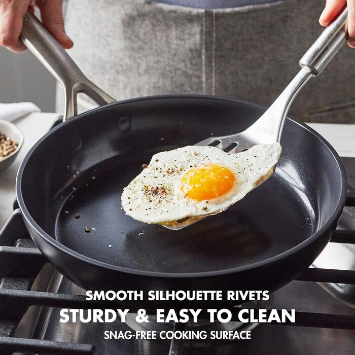 Сковорода GreenPan GP5 з антипригарним покриттям Hartelox, 25.4 см, індукційна, півовальна, чорна