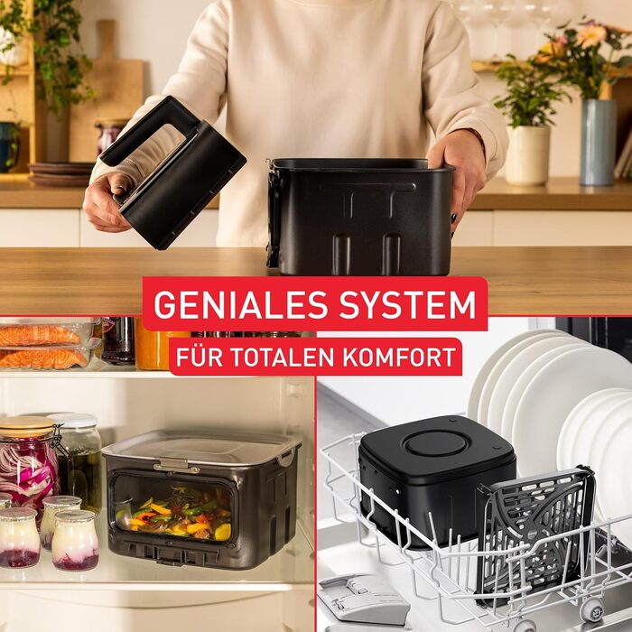 Фритюрниця Tefal Easy Fry Silence 7л з оглядовим вікном, біла (EY8421E0) - аерофритюрниця з тихим режимом, 10 програм, до 8 порцій