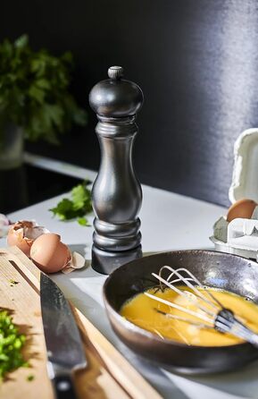 PEUGEOT Париж Chef u'Select 22 см – млин для перцю з нержавіючої сталі, 6 ступенів помолу, карбоновий колір