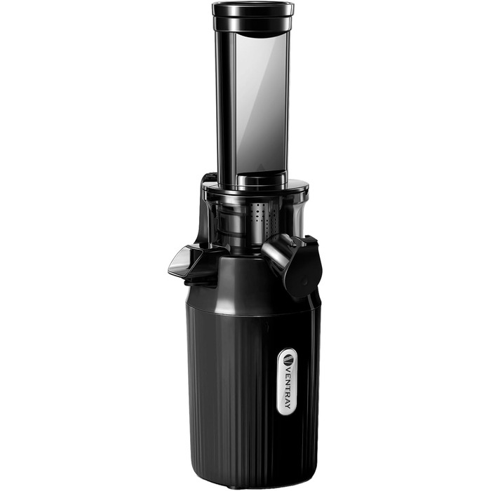 Ventray Ginnie Juicer | Slow Juicer with 60 RPM | 45mm Opening | Reverse Function and Two Filter Sizes | BPA Free | 100 Watts | Easy to Clean & Quiet | Slim Design, 400ml, Sky Blue