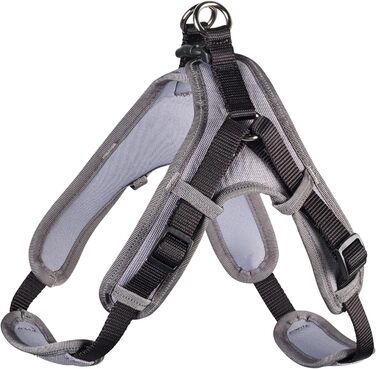 Нашийник для собак HUNTER Vario Quick з неопрену, чорний/сірий, S, регульований, світловідбиваючий