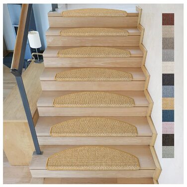 Ступінчасті килимки Kettelservice-Metzker Göteborg: напівкруглі, різні комплекти, 65x24x4 см, колір - кукурудза, 14 шт.