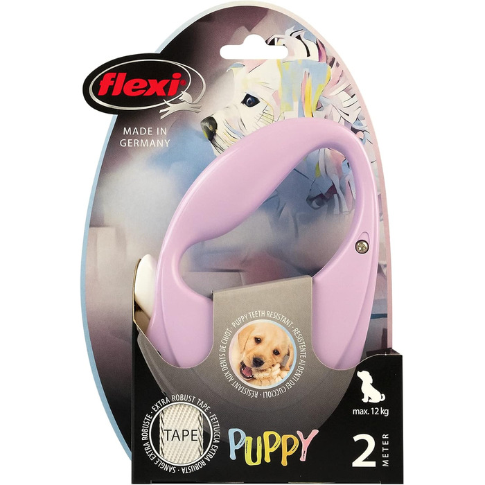 Льовішка Flexi Neon S, 5 м, чорний/неоновий-помаранчевий, світловідбиваюча поверхня, рулетка для собак до 15 кг (Рожевий, M)