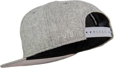 Кепка бейсболка Jumping Bird • Знімна кепка-снуд • Фетр, унісекс, сірий • Легко миється