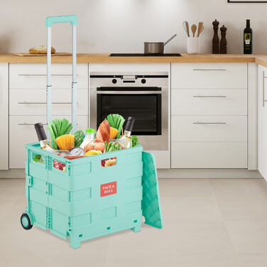 Relaxdays Shopping Trolley with Lid