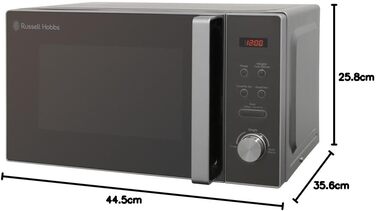 Мікрохвильова піч Russell Hobbs RHM2076S, 20 л, 800 Вт, срібна, окремо стояча