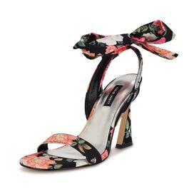 Босоніжки Nine West Kelsie на підборах, 39 EU, Black Summer Blooms принт, жіночі