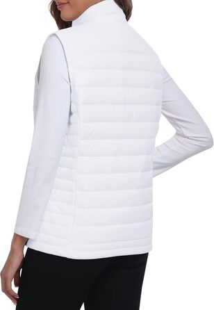 oFiz Steppweste Daen Leicht Weste Daunenweste Daen Ärellos: Легка степкова жилетка oFiz для туризму та подорожей (білий, L)