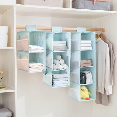 Настінна вішалка-органайзер для одягу з 4 відділеннями, складана, з кишенями, для дому, кемпінгу, у подорожі