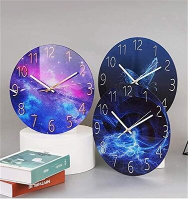 RAILONCH Silent Wall Clock Modern Design Wall Clock No Noise for Living Room, Kitchen, Office, and Bedroom (#07)