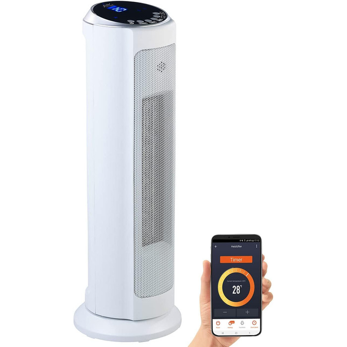 Обігрівач Sichler: Керамічний нагрівач з Wi-Fi, сумісний з Alexa та Google Assistant
