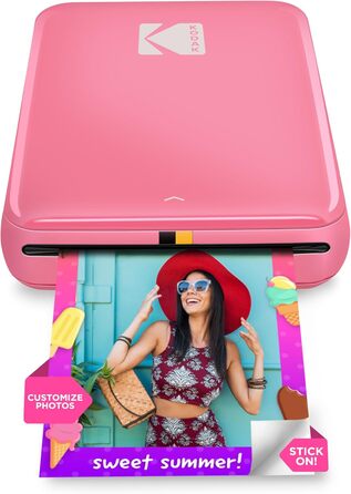 Фотопринтер KODAK Step: Міні-принтер для смартфонів з Bluetooth, друк на Zink 2x3