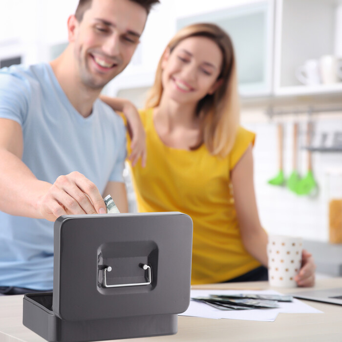 Cash Box з дошкою для підрахунку євромонет
