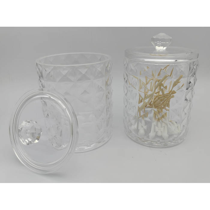 Організатор для ватних дисків та паличок: тримач для косметичного столика, ванної кімнати, спальні (чорний)