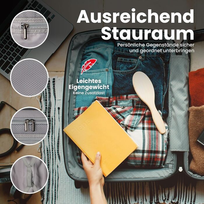 Чемодан GENTOR великий з колесами 64x44x24 см – легкий жорсткий чемодан Trolley з TSA-замком – валіза з жорстким корпусом для подорожей та відпочинку (XL, темно-синій)