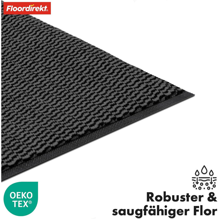 Килимок для входу Sky Novo 120x180 см антрацит: антиковзаюча, миюча, для дому та вулиці