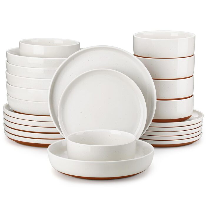 Набір кавових чашок MALACASA TARA Khakiweiß (12 шт., 48 шт. в наборі), 350 мл, для кави, чаю, соку, лате, капучино, какао. Можна мити в посудомийній машині та використовувати в мікрохвильовці.