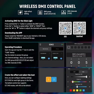 NEEWER LED відеоліхтар з магнітним кріпленням та штативом, RGB, 2500-8500K, 2500mAh, для фото- та відеозйомки, TL96RGB (TL98C (3 шт.))