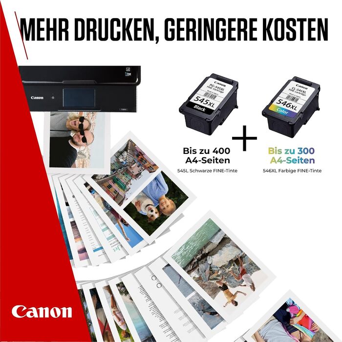 Комплект оригінальних картриджів Canon PG-545XL та CL-546XL FINE XL з фотопапером, нова упаковка 2024