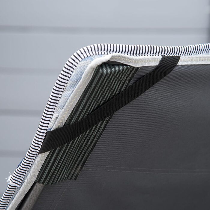 Ліжко кемпінгове складне Outsunny з матрацом, 188x64.5x53 см, до 150 кг, темно-синьо-сіре, для дому, саду, подорожей