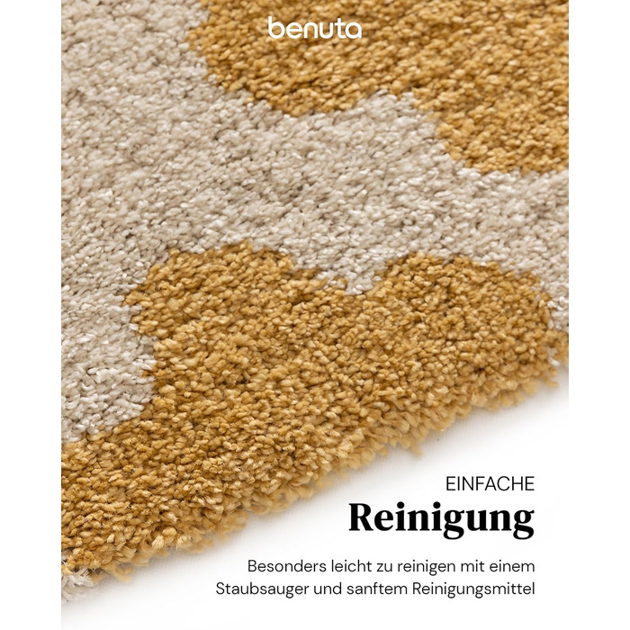 Дитячий килим Benuta Lytte Gobi 80x150 см, жовтий - м'який, прямокутний, з дитячим малюнком, штучне волокно, для дитячої, вітальні, спальні