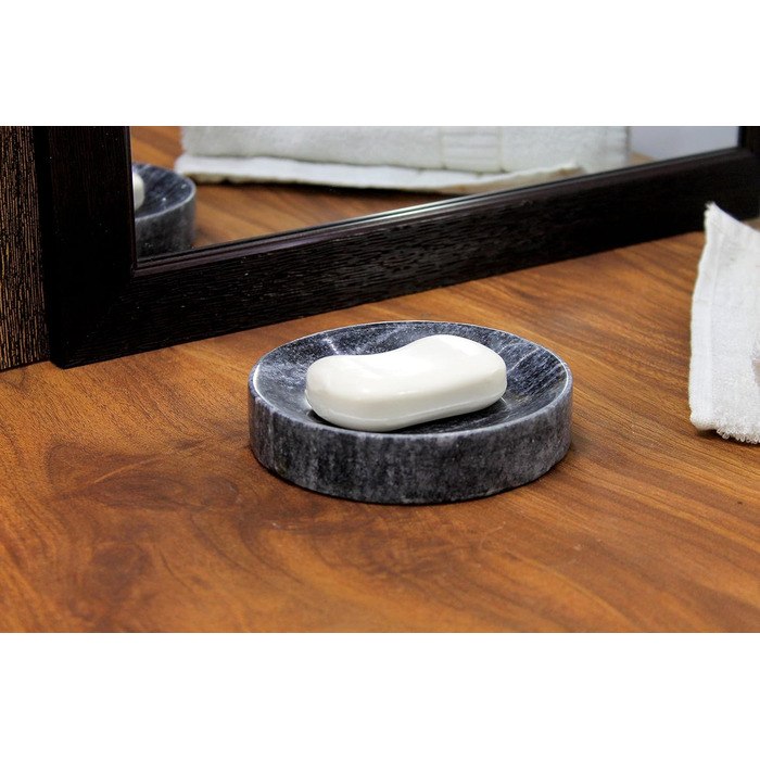 KLEO Naturstein Soap Dish Soap Holder Bathroom Accessories for Bathroom, Bathtub or Sink...