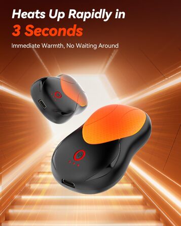 Електричні грілки для рук PHEJIE, 2 шт., 3 режими нагріву, портативні, для активного відпочинку, кемпінгу, гольфу, подарунок для жінок та чоловіків, чорний