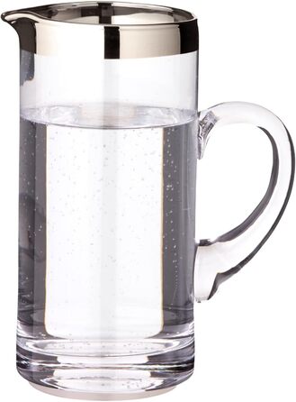 Edzard Krug Robert, hand-blown crystal glass with platinum rim, height 20 cm, diameter 10 cm, capacity 1 liter