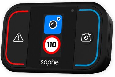 Радар-детектор Saphe Drive Mini для авто з кольоровим дисплеєм, попередження про радари та небезпеки, без абонплати, дані Blitzer.de