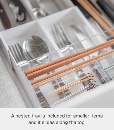 Органайзер для столових приладів Yamazaki 3383 Tower, чорний, ABS/PS пластик, 25x24.6x5.7 см