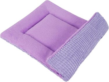 М'яке та тепле ліжко для собак. Квіткове ліжко-кімната для домашніх тварин, з можливістю прання. Зручне, двостороннє, фіолетове, 106x71 см, PS085