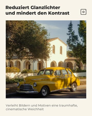 Фільтр K&F Concept 58mm Black Promist 1/4 з оптичного скла з Multi-Nano покриттям для відео та портретної фотографії (Nano-Klear)