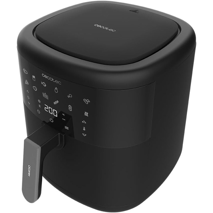 Фритюрниця без олії Cecotec Cecofry Bombastik 6000, 6 л, 1700 Вт, PerfectCook, 12 режимів, чорна