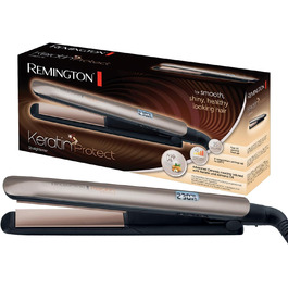 Випрямляч для волосся Remington S8540 Keratin з керамічним покриттям, LCD-дисплей, 10 температурних режимів, чорний, 110 мм