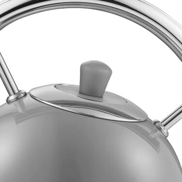Swan Retro Electric Kettle - 1.8L, Vintage Design, Automatic Shut-Off, Cordless, BPA-Free Stainless Steel, 3000W, Grey