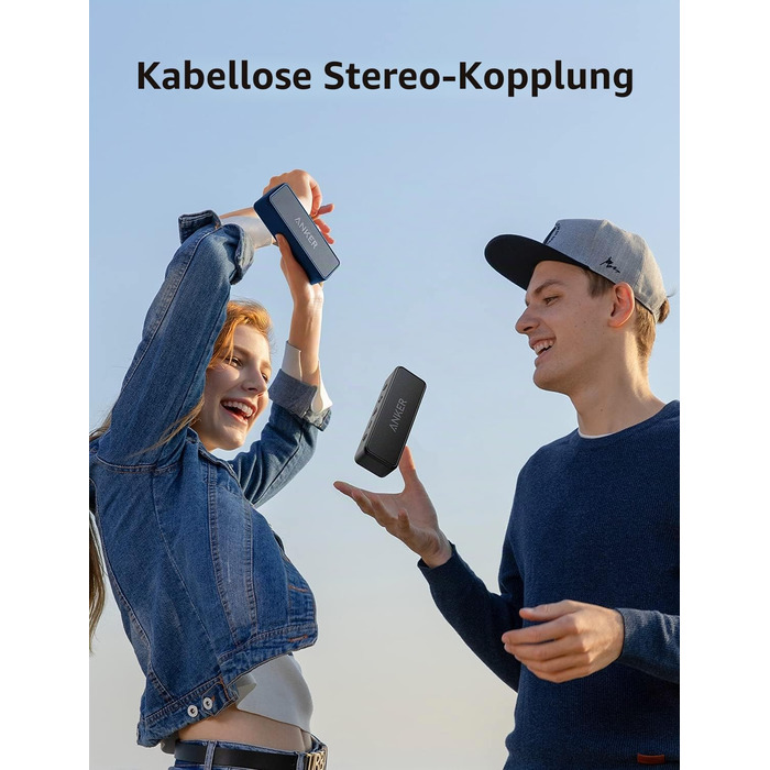 Anker SoundCore 2 Bluetooth колонка, 24 год, IPX7, мікрофон, темно-синій