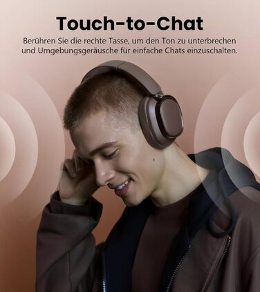 Навушники бездротові Edifier ES850NB з шумозаглушенням, Hi-Res Audio, Bluetooth 5.4, коричневі