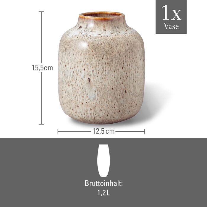 Ваза Lave Home Shoulder від Villeroy & Boch, 12,5x12,5x15,5 см, Бежевий