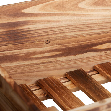 Relaxdays Підняте ліжко Wood Flamed