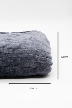 Електрична ковдра Marco Paul: тепла флісова ковдра для тіла, для розслаблення та зняття болю в спині, для дивана (сірий фліс)