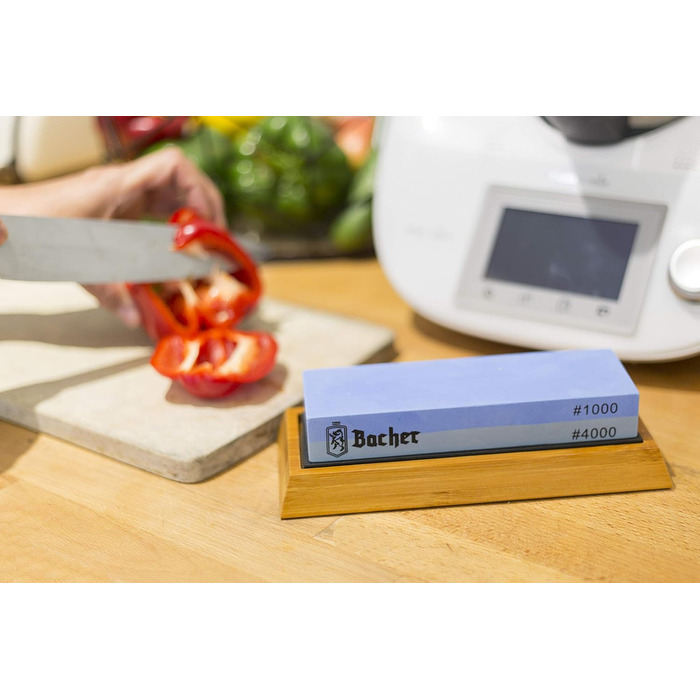 Набір точильних каменів Bacher Premium: 400/1000, з каменем для заточування та інструкцією. Точильні камені для ножів та інструментів