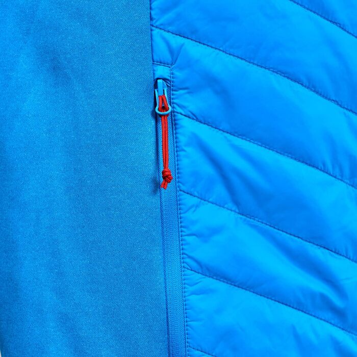 Чоловіча гібридна жилетка Black Crevice: спортивна, тепла та дихаюча, з коміром-стійкою (M, блакитний/червоний)